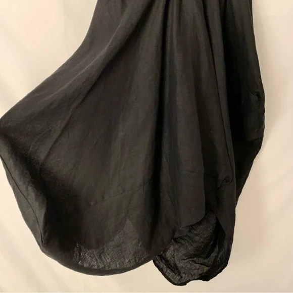 METAMORPHOZA Cowl Neck 100% Linen Asymmetrical Dress - Picture 6 of 10